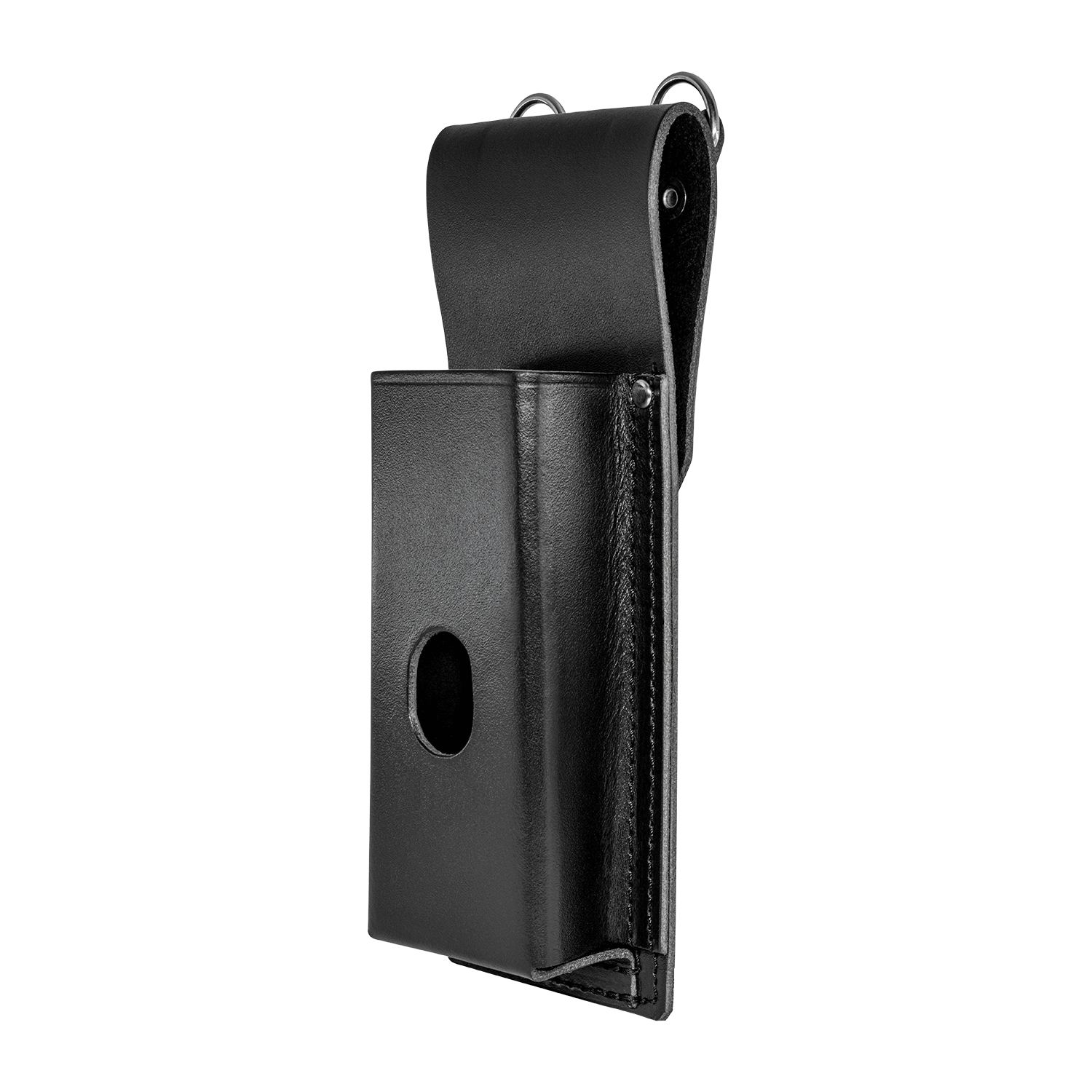 Schwarze Gürteltasche aus Leder für Datensammler