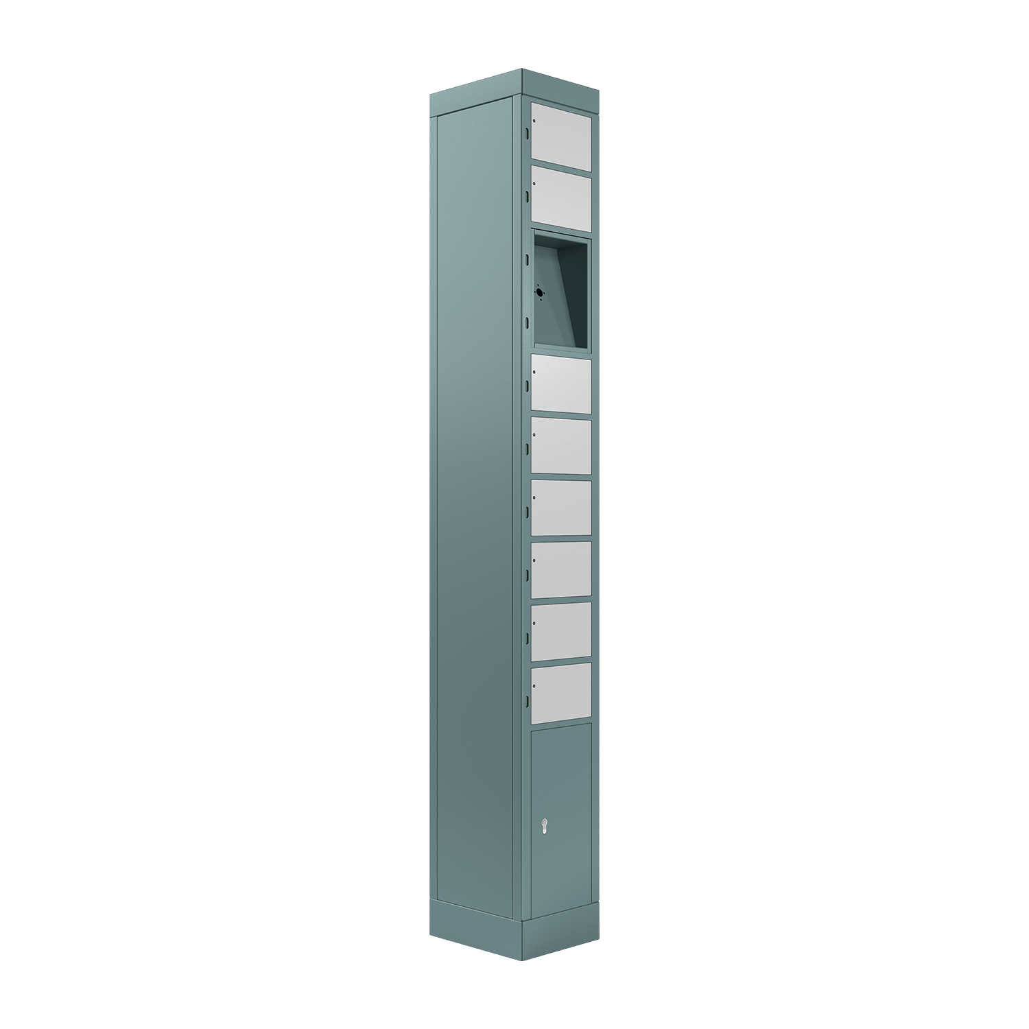 locker Fachanlage, Größe S, mit 8 Fächern und Platz für ein Bedienterminal