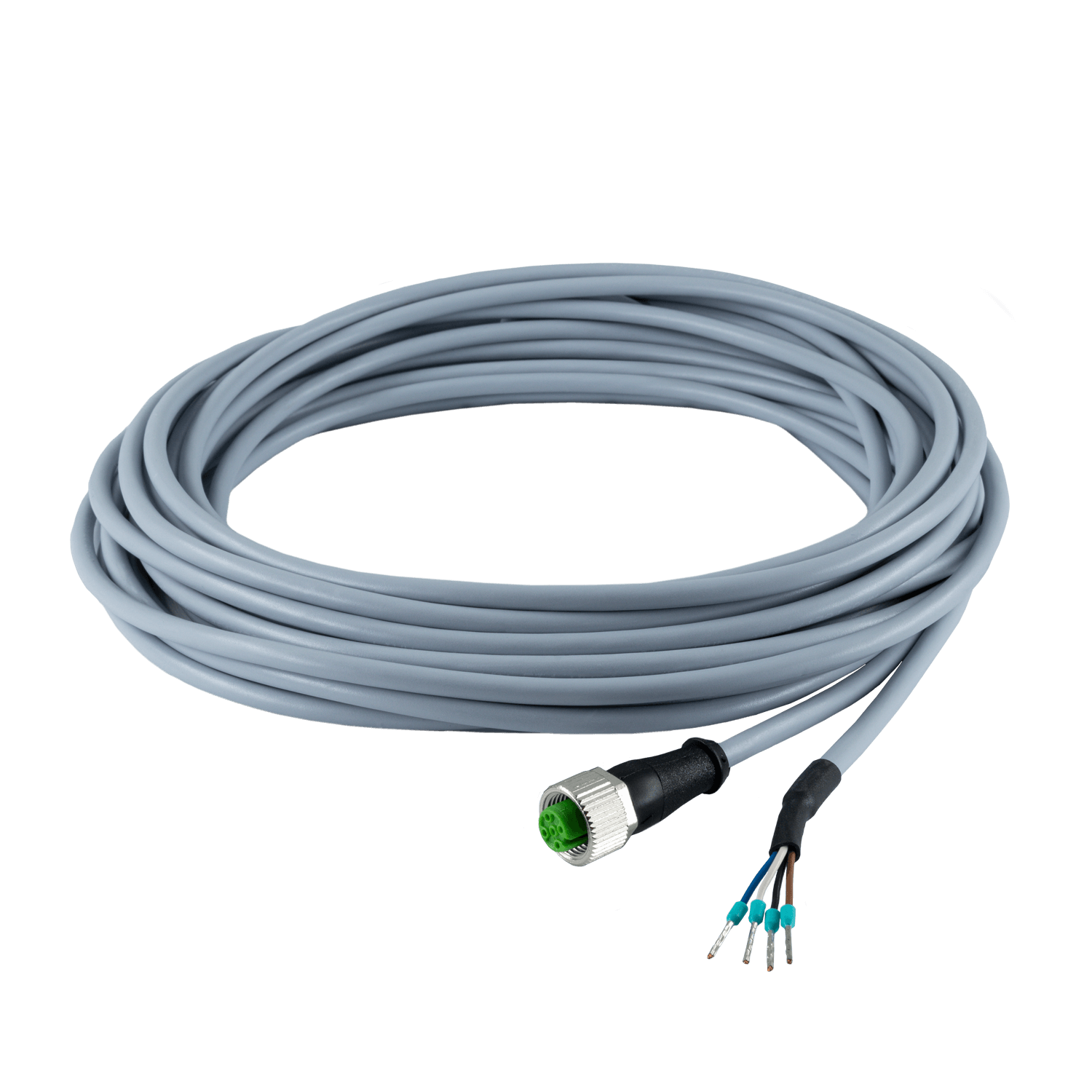 10 Meter Anschlusskabel für diverse RFID Reader mit M12 Stecker und offenem Ende