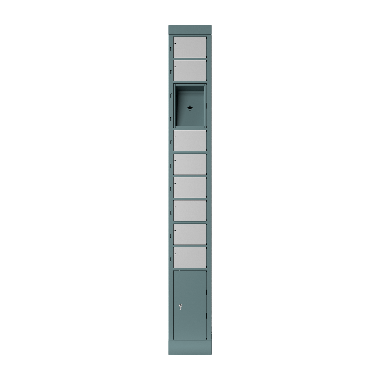 locker Fachanlage, Größe S, mit 8 Fächern und Platz für ein Bedienterminal
