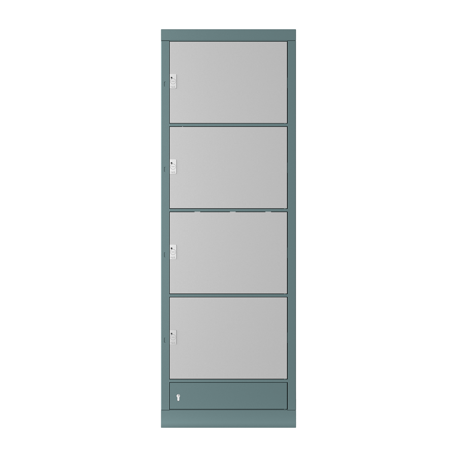 locker Fachanlage, L Größe, mit 4 Fächern für eine sichere Verwahrung